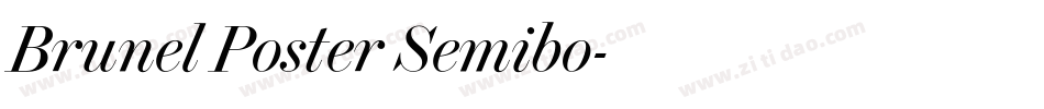 Brunel Poster Semibo字体转换